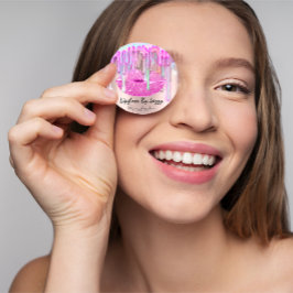Lipgloss Makeup Tropfen Packen Pink Tropfen Rose Runder Aufkleber