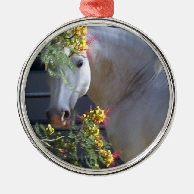 Lipizzan Stallions-Verzierung Ornament Aus Metall (Vorne)