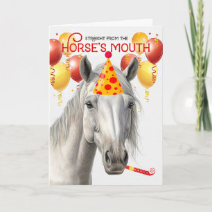 Lipizzaner Weißes Pferd Funny Geburtstag Karte