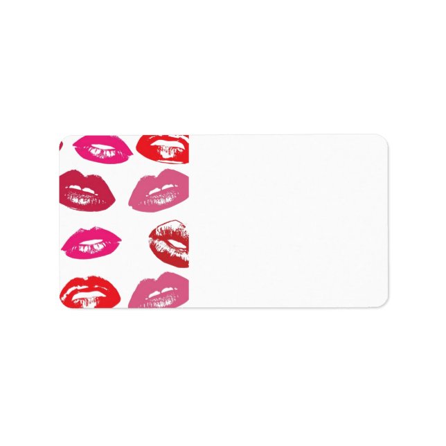 Lippen-Adressetikett Adressaufkleber (Vorne)