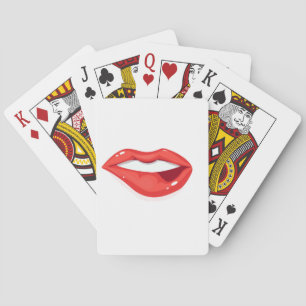 Lippen der Frauen Spielkarten