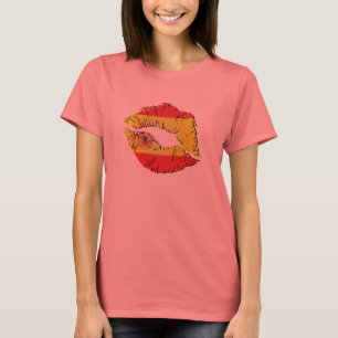 Lippen der spanischen Flagge T-Shirt