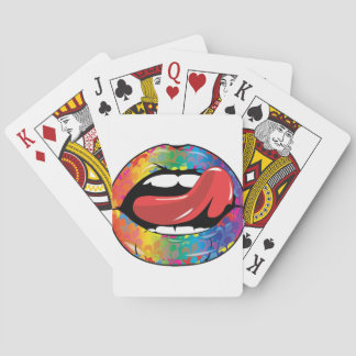 Lippen Fleur De Rainbow Licking Spielkarten