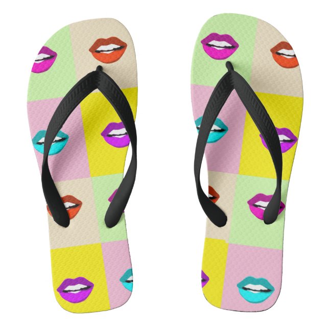 Lippen für Erwachsene, breite Streifen Flip Flops (Fußbett)