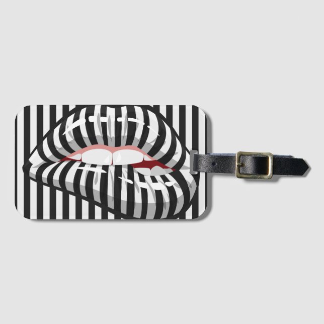 Lippen Gepäckanhänger (Vorderseite (Horizontal))