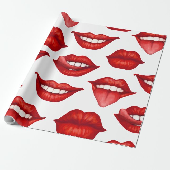 Lippen Geschenkpapier (Ungerollt)
