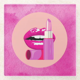Lippen Glasuntersetzer