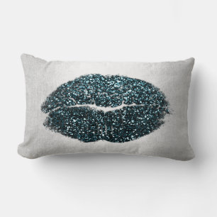 Lippen Glitzer Grau Aquamarin Black Makeup Kiss Sk Lendenkissen