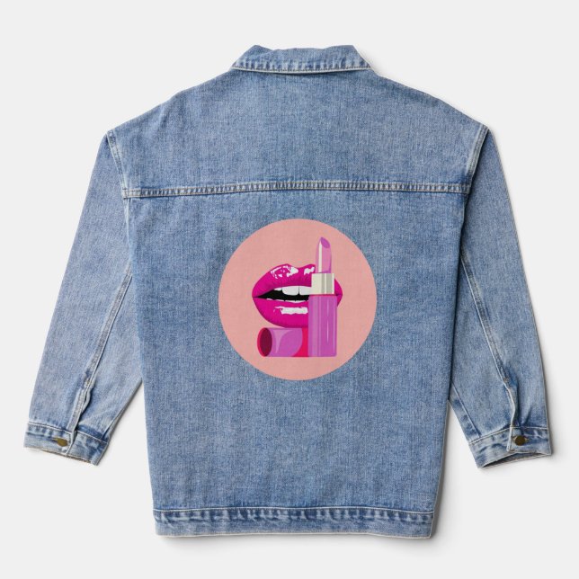 Lippen Jeansjacke (Rückseite)