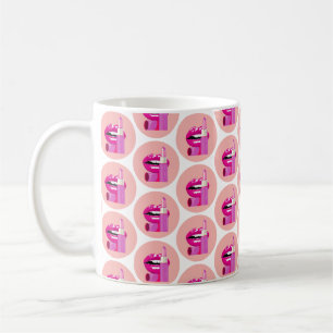 Lippen Kaffeetasse