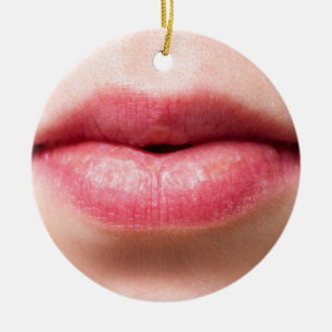 Lippen lächeln keramik ornament