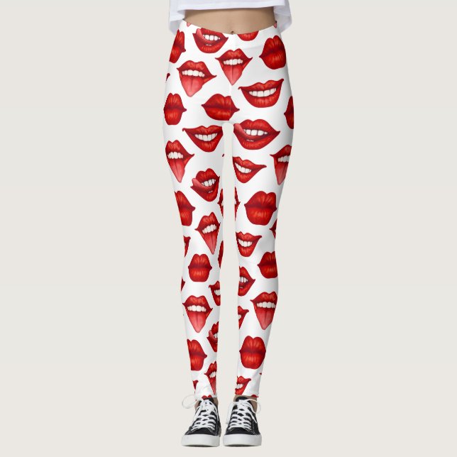Lippen Leggings (Vorderseite)