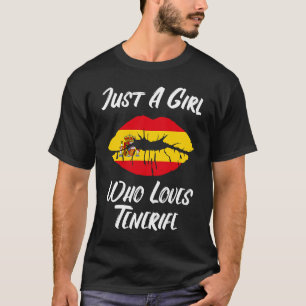 Lippen Liebe Spanische Flagge Teneriffa T-Shirt