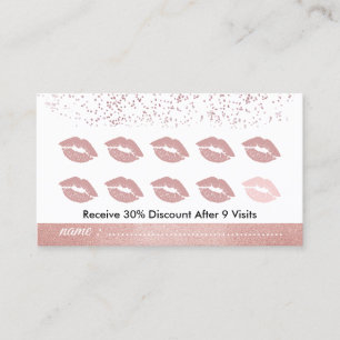 Lippen-Make-up-Salon-Stempel-Treue Visitenkarte