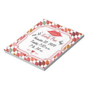 Lippen Mrs. Hipster Vintage Retro Braut Notizblock