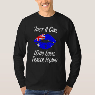 Lippen Mund Liebe Australische Flagge Fraser Islan T-Shirt