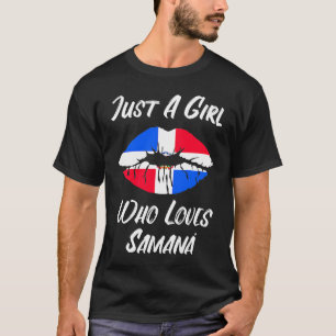 Lippen Mund Liebe Dominikanische Republik Flagge S T-Shirt