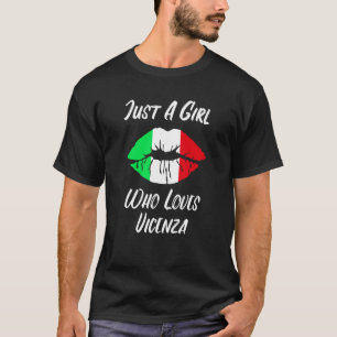 Lippen Mund Liebe Italienische Flagge Vicenza T-Shirt