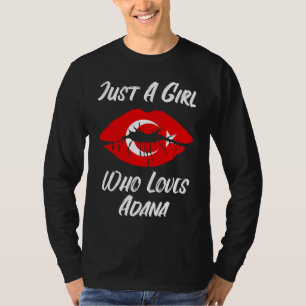Lippen Mund Liebe Türkische Flagge Adana T-Shirt