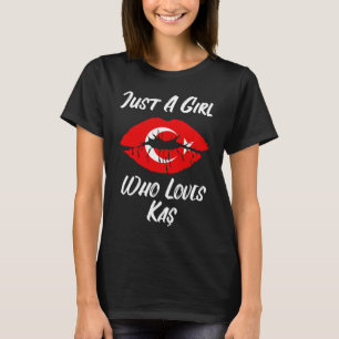 Lippen Mund Liebe Türkische Flagge Kas T-Shirt