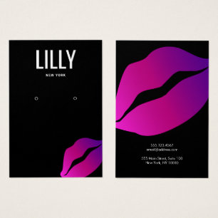 Lippen-Ohrring-Display-Karte Küssen