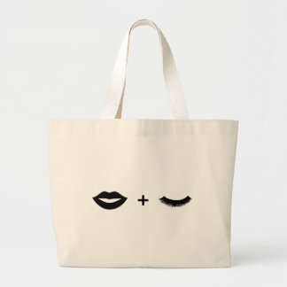 Lippen + Peitschen-Taschen-Grafik Jumbo Stoffbeutel