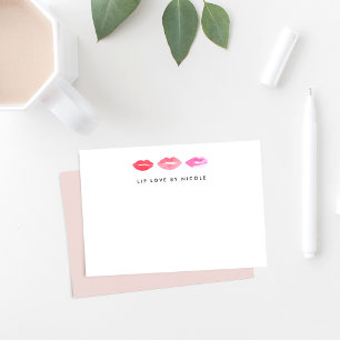 Lippen   Personalisierte Notecards Mitteilungskarte