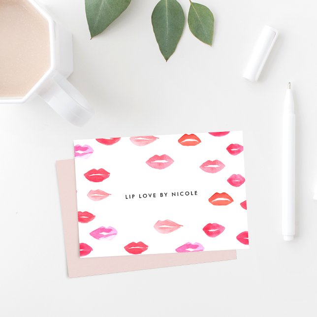 Lippen | Personalisierte Notecards Mitteilungskarte (Von Creator hochgeladen)