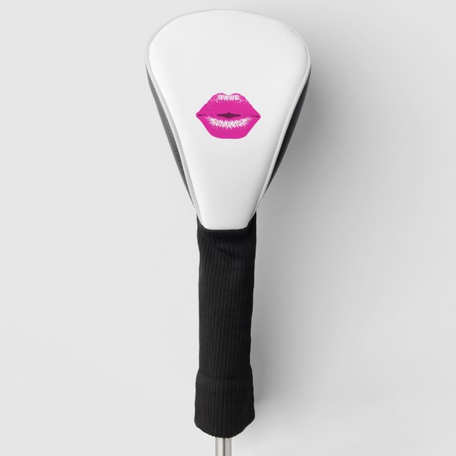 Lippen pink küssen golf headcover (Vorderseite)