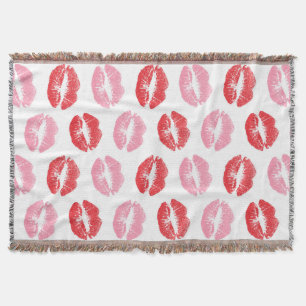 Lippen, rot und rosa, Lippenmuster, Lippenstift, K Decke