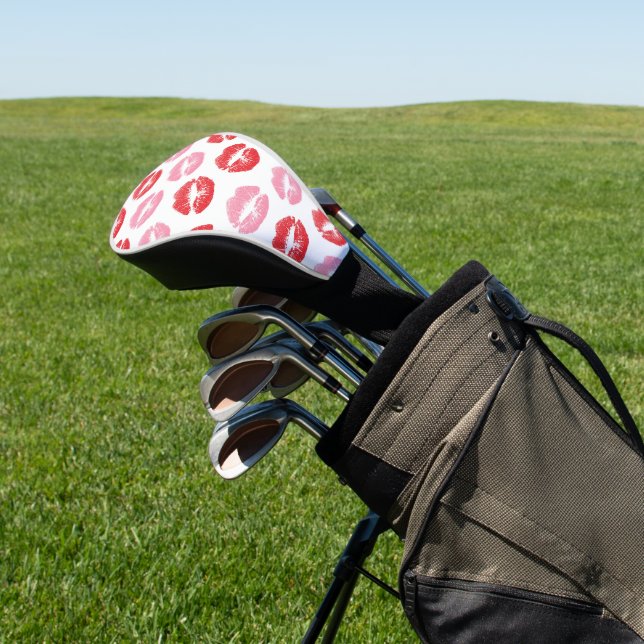 Lippen, rot und rosa, Lippenmuster, Lippenstift, K Golf Headcover (In SItu)