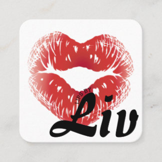 Lippen Sie es einfach Quadratische Visitenkarte