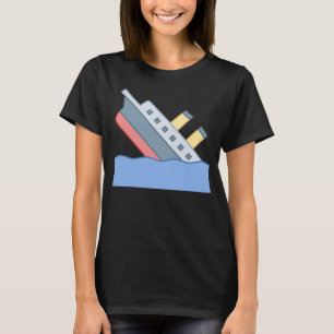 Lippen sinken Sinking Ship Titanic Iceberg T-Shirt