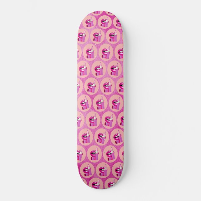Lippen Skateboard (Vorderseite)