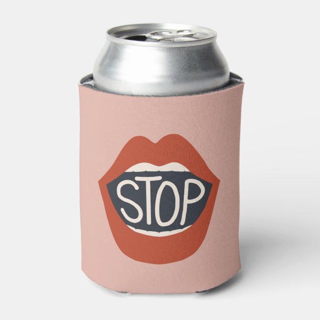 Lippen stoppen dosenkühler (Kanne Vorderseite)