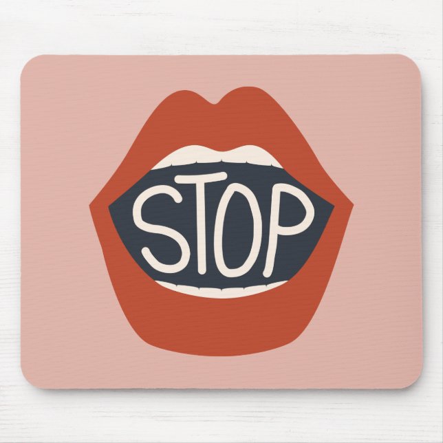 Lippen stoppen mousepad (Vorne)