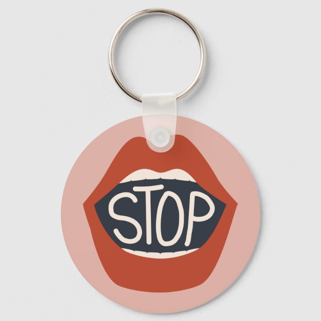 Lippen stoppen schlüsselanhänger (Vorderseite)