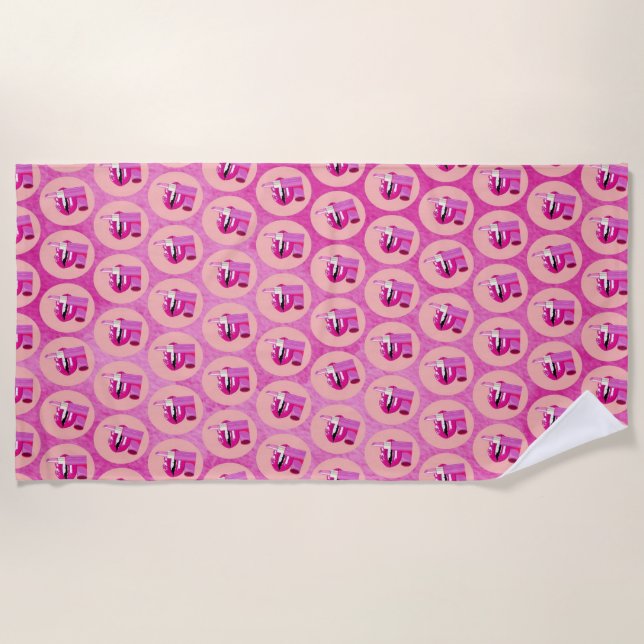Lippen Strandtuch (Vorderseite)