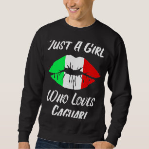 Lippen und Liebe Italienische Flagge Cagliari Sweatshirt