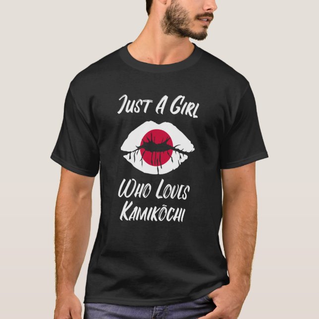 Lippen und Liebe Japanische Flagge Kamikochi T-Shirt (Vorderseite)