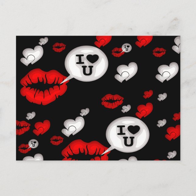 Lippen und Liebe Postkarte (Vorderseite)