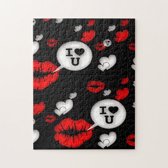 Lippen und Liebe Puzzle (Vertikal)