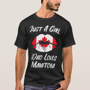 Lippen und Mund lieben die kanadische Flagge Manit T-Shirt