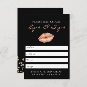 Lippen und Sips Lipsense Party Einladung