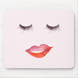 Lippen und Wimpern Mousepad