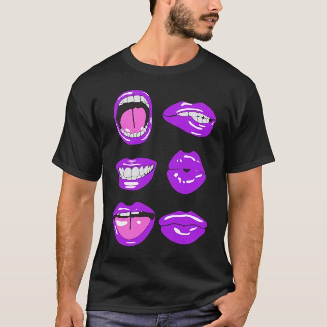 Lippen und Zahn-T-Shirt T-Shirt (Vorderseite)
