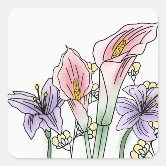 Lippenaufkleber Quadratischer Aufkleber (Vorderseite)