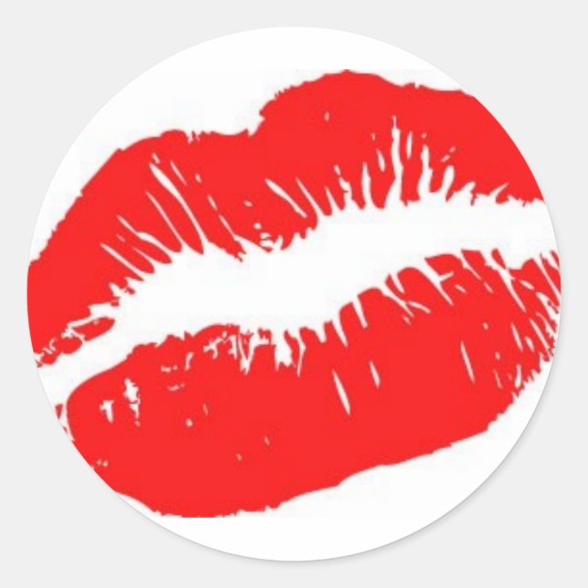 Lippenaufkleber Runder Aufkleber (Vorderseite)