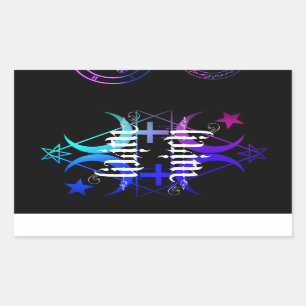 Lippenfarbaufkleber Rechteckiger Aufkleber