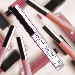 Lippenglanz Einfache Rose Gold Glitzer Grenz-Produ Etiketten